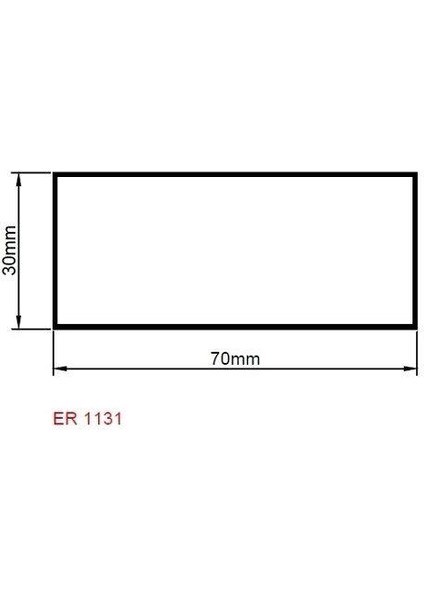 Kutu Mastar Profili 70X30 Er 1131 Pres 2 Metre