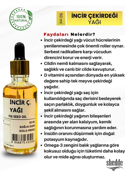 Incir Çekirdeği Yağı - 50ML Özel Kutuda