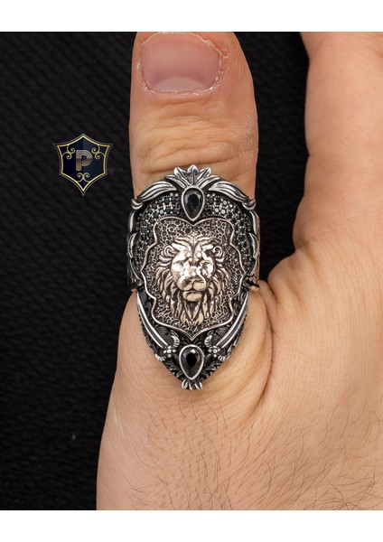 Gümüş Aslan Figürlü 925 Ayar Ayarlanabilir Gümüş Zihgir Okçu Erkek Yüzüğü fiyatları