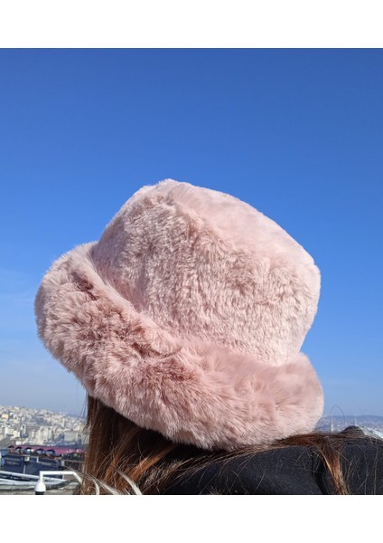 Pofidik Peluş Şapka Kışlık Suni Kürk Kalpak Kabarık Kova Şapka fiyatları