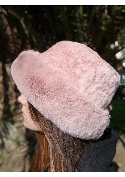 Pofidik Peluş Şapka Kışlık Suni Kürk Kalpak Kabarık Kova Şapka fırsatları