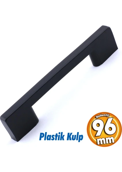 Plastik Kulp Köprü Mobilya Mutfak Dolabı Çekmece Dolap Kulpları Kapak Kulpu Kulbu Siyah 96 mm