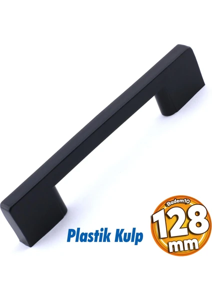 Plastik Kulp Köprü Mobilya Mutfak Dolabı Çekmece Dolap Kulpları Kapak Kulpu Kulbu Siyah 128 mm