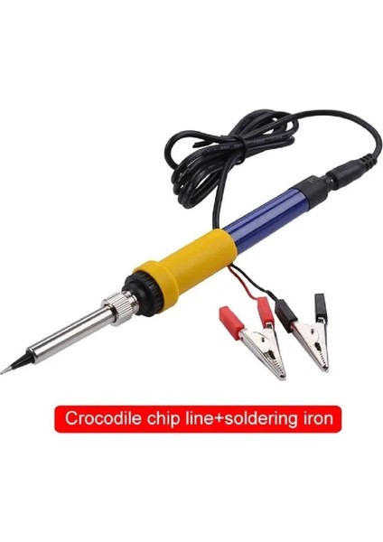 Mavi Stil Dc 12V Havya Araba Aküsü Alçak Gerilim Elektrik Havya Timsah Klip 60W Taşınabilir Kaynak Onarım Aracı (Yurt Dışından)