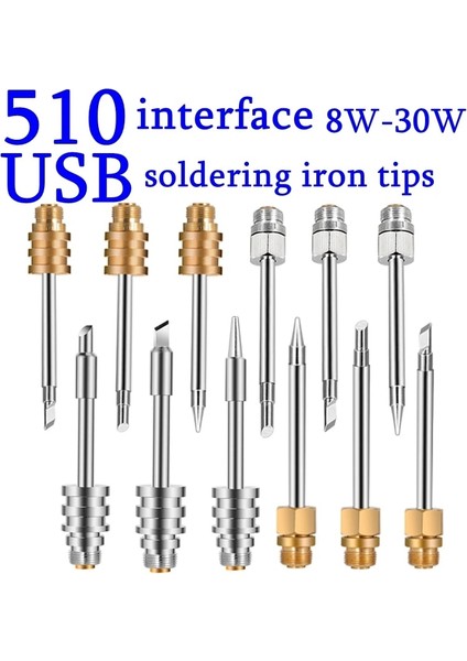 8W-GÜMÜŞ Tarzı Pil Havya USB Havya Taşınabilir Mini Havya Iroterface Havya Ucu (Yurt Dışından) modelleri