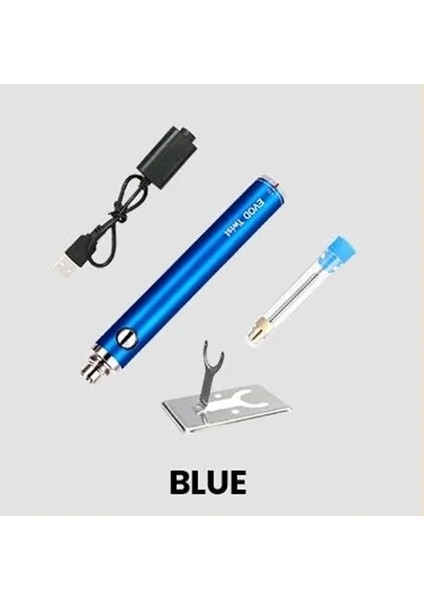 Mavi Stil USB Havya Seti 5V Kablosuz Şarj Edilebilir Havya Arayüzü Açık Taşınabilir Ev Kaynak Lehim Tamir Araçları (Yurt Dışından)