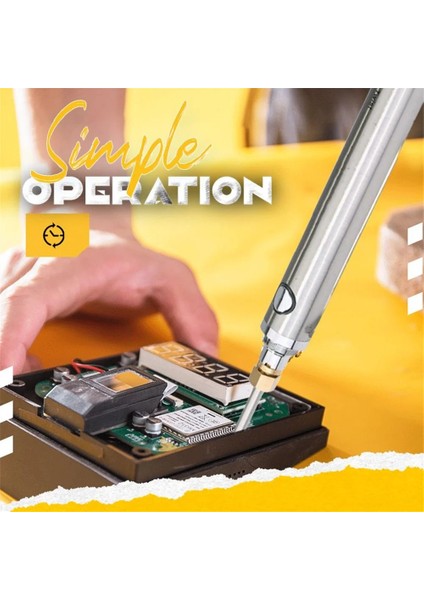 Mavi Stil USB Havya Seti 5V Kablosuz Şarj Edilebilir Havya Arayüzü Açık Taşınabilir Ev Kaynak Lehim Tamir Araçları (Yurt Dışından)