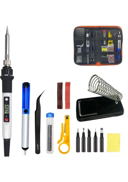 Mor Set Tarzı 80W 80W Dijital Havya Seti Kiti Ayarlanabilir Sıcaklık LCD Kaynak Araçları Seramik Isıtıcı Lehimleme Ucu Sökme Pompası (Yurt Dışından) fiyatları