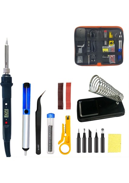 Mor Set Tarzı 80W 80W Dijital Havya Seti Kiti Ayarlanabilir Sıcaklık LCD Kaynak Araçları Seramik Isıtıcı Lehimleme Ucu Sökme Pompası (Yurt Dışından) fırsatları