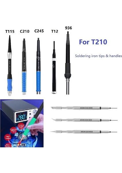 Aixun K030 Bıçak Stili 1 Parça Aıxun Mx Havya Kolu Tolder Istasyonu Isıtma Elemanı Parçaları T3B T3A K Kafa Jcıd Jbc Dıy Kiti (Yurt Dışından)