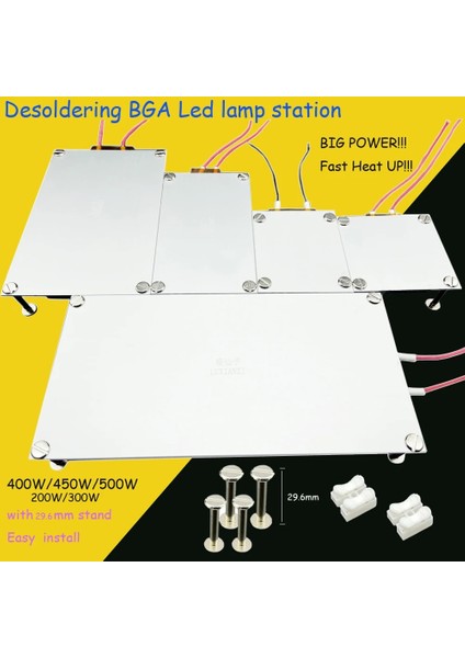 300W Bir Stil 220V Lehim Sökme Bga LED Lamba Boncuk Sökme Istasyonu Ateş Plakası Ön Isıtma Istasyonu LCD Str Onarım Termostat Isıtma Plakası (Yurt Dışından)