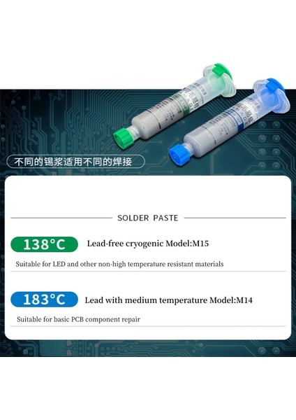 M15 Tarzı Amaoe Şırınga Teneke Lehim Pastası Telefon Anakart Pcb Bga Smd Onarım Stencil Kaynak Lehimleme Aracı (Yurt Dışından) indirimleri