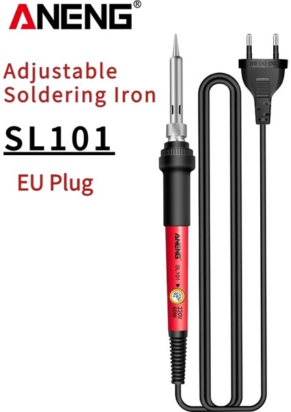 SL101 Ab Fiş Stili Aneng Slw Dijital Elektrikli Havya Kiti Ayarlanabilir Sıcaklık Kaynak Araçları Souder Lehim Ucu Solda Için Standı (Yurt Dışından)