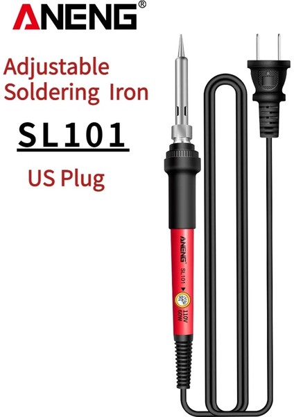 SL101 Abd Fiş Stili Aneng Slw Dijital Elektrikli Havya Kiti Ayarlanabilir Sıcaklık Kaynak Araçları Souder Lehim Ucu Solda Için Standı (Yurt Dışından)