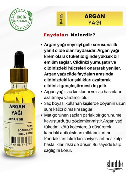 Argan Yağı -50 ml Özel Kutuda