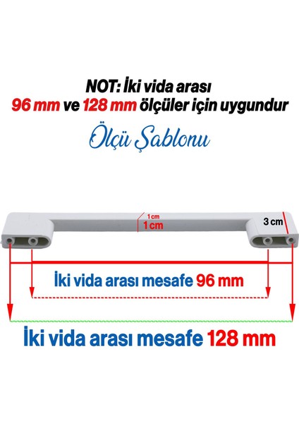 Plastik Kulp Köprü Mobilya Mutfak Dolabı Çekmece Dolap Kulpları Kapak Kulpu Kulbu Beyaz 128 mm fiyatları