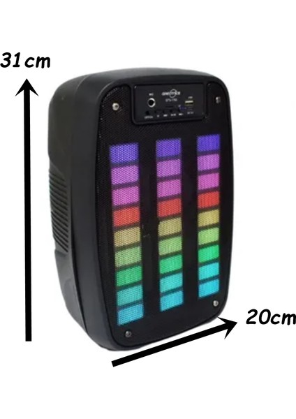 NWN1793 Mikrofonlu Karaoke Hoparlörü Rgb Ekolayzer Bluetooth Hoparlör Sd-Fm-Usb-Bt Toplantı Anfisi