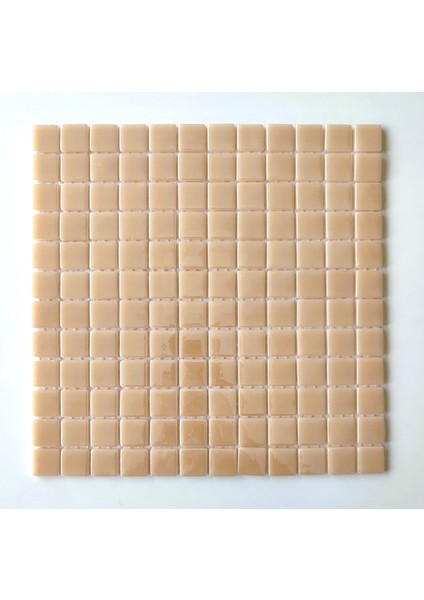 Mutfak Tezgah Arası ve Tüm Yaşam Alanları Için Bej Cam Mozaik. Cam Ölçüsü: 25X25 Mm. File Ölçüsü: 31.5X31.5 Cm. ( 1 Kutu = 10 File Karo = 1 M2 Fiyatıdır. )