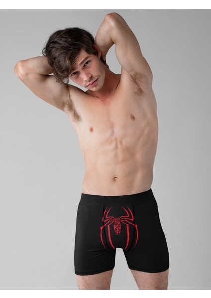 5'li Spiderman Baskılı Modal Penye Kumaş Rahat Kalıp Erkek Boxer Seti