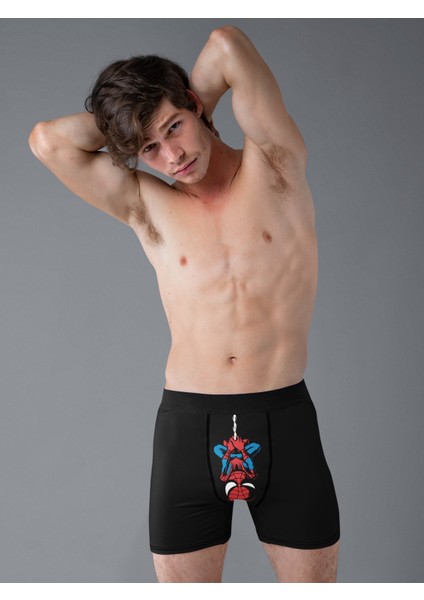 5'li Spiderman Baskılı Modal Penye Kumaş Rahat Kalıp Erkek Boxer Seti