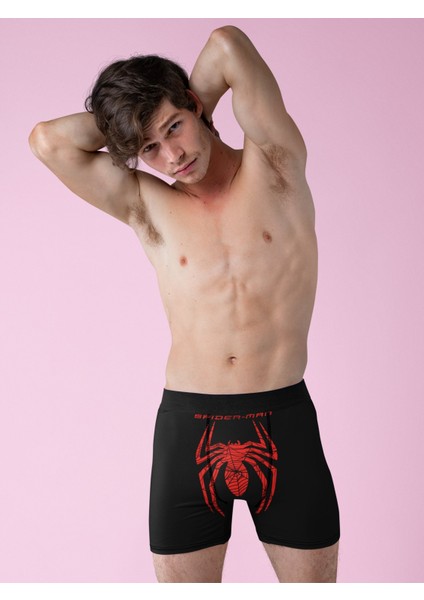 5'li Spiderman Baskılı Modal Penye Kumaş Rahat Kalıp Erkek Boxer Seti