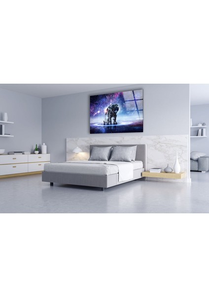 Astronot Temperli Cam Duvar Tablosu fırsatları