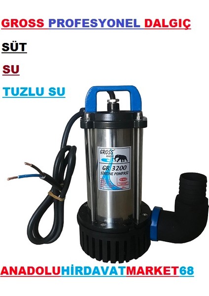 24VOLT Dalgıç Pompa Süt Çekme Pompası Su Çekme Dalgıcı