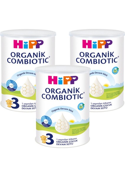 1 Organik Combiotic Bebek Sütü 350 gr X3