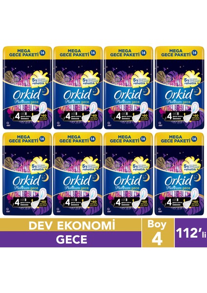Platinum Hijyenik Ped Gece Extra 112 Adet Anne Kız Paketi (56X2)
