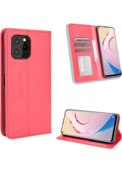 Oukitel C21 Pro Pu Deri Manyetik Kapatma Cüzdan Için Kılıf (Yurt Dışından)
