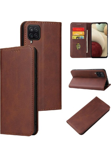 Samsung Galaxy A12 5G/M12 Kart Tutucu Kickstand Tam Folio (Yurt Dışından)