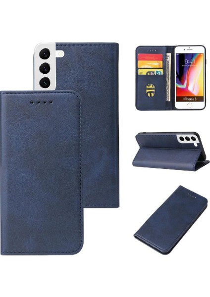 Samsung Galaxy S24 Kart Ekleme Tam Koruma Deri Folio Için Kılıf (Yurt Dışından)