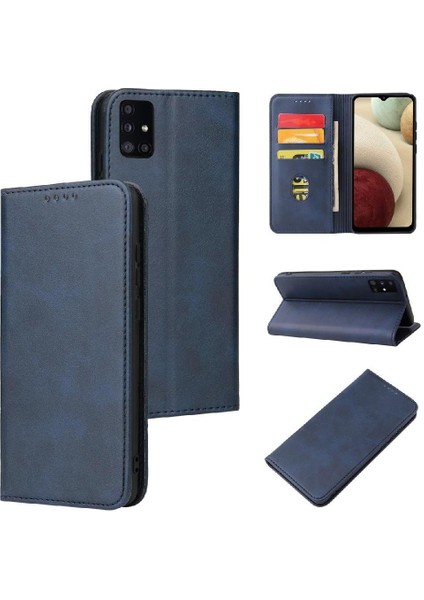 Samsung Galaxy A10S Tam Koruma Kartı Ekleme Deri Flip Case (Yurt Dışından)