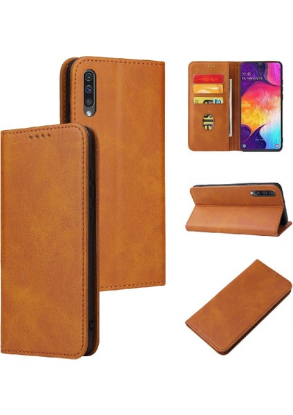 Samsung Galaxy A50/A30S/A50S Deri Folio Flip Case ile Tam (Yurt Dışından)