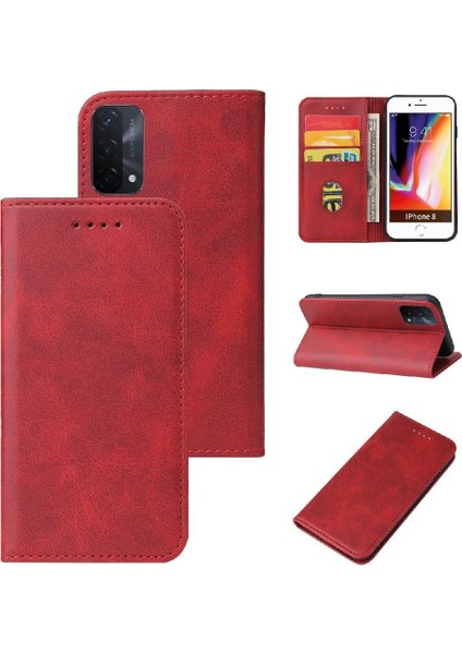 Kart Tutucu Kickstand Tam Koruma ile Oppo A74 5G/A54 5g Için Kılıf (Yurt Dışından)