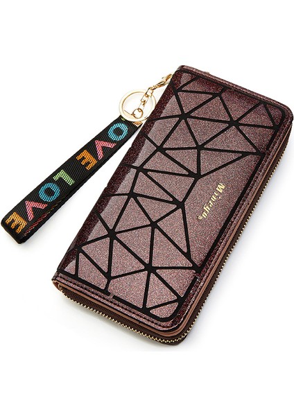 Bayan Geometrik Desen Uzun Clutch Cüzdan (Yurt Dışından)