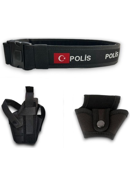 Aksoy Tactical Polis Siyah Palaska Set