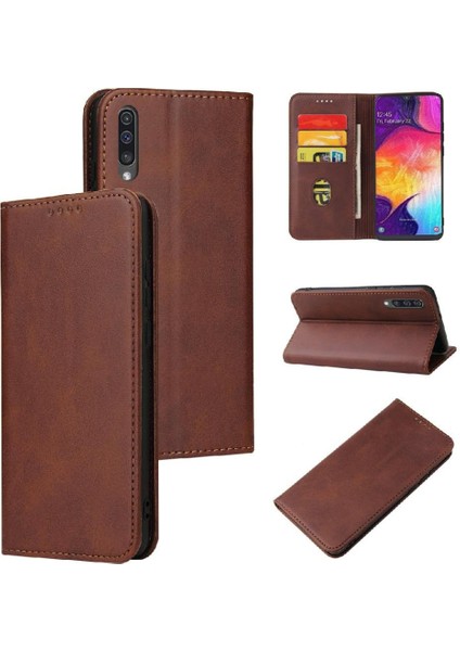 Kart Sahibinin ile Samsung Galaxy A40 Deri Folio Flip Case Için Kılıf (Yurt Dışından)