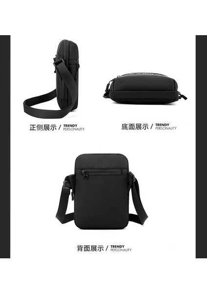 Yeni Moda Omuz Çantası Erkek Iş Rahat Crossbody Çanta Basit Küçük Omuz Çantası (Yurt Dışından)