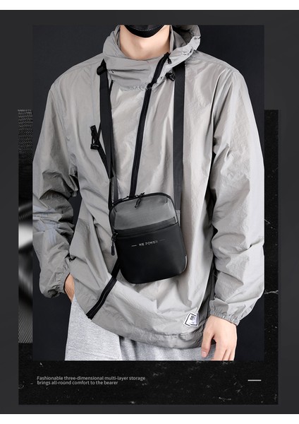 Yeni Moda Omuz Çantası Erkek Iş Rahat Crossbody Çanta Basit Küçük Omuz Çantası (Yurt Dışından)