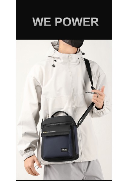 Yeni Erkek Rahat Basit Omuz Çantası Taşınabilir Büyük Kapasiteli Depolama Crossbody Çanta Iş Çantası (Yurt Dışından)