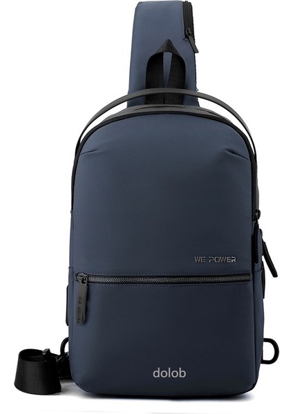 Yeni Rahat Erkek Göğüs Çantası USB Şarj Omuz Crossbody Çanta Seyahat Su Geçirmez Moda Omuz Çantası (Yurt Dışından)