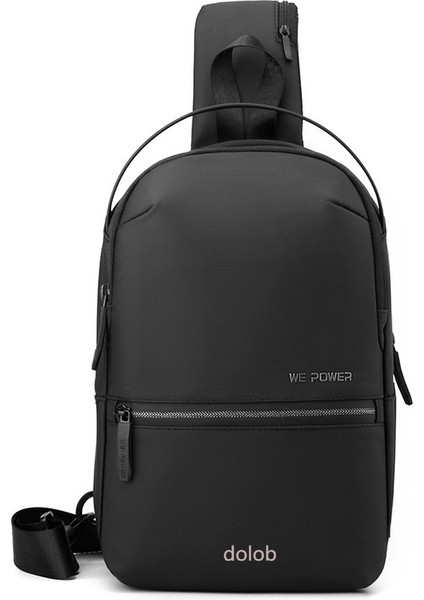 Yeni Rahat Erkek Göğüs Çantası USB Şarj Omuz Crossbody Çanta Seyahat Su Geçirmez Moda Omuz Çantası (Yurt Dışından)