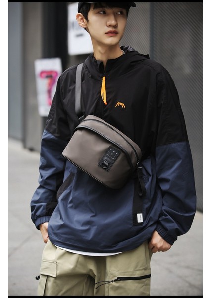 Yeni Göğüs Çantası Erkek Moda Crossbody Çanta Moda Rahat Moda Omuz Çantası Cep Telefonu Banliyö Çantası (Yurt Dışından)