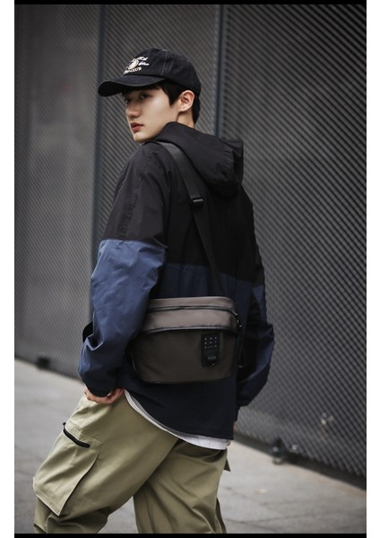 Yeni Göğüs Çantası Erkek Moda Crossbody Çanta Moda Rahat Moda Omuz Çantası Cep Telefonu Banliyö Çantası (Yurt Dışından)