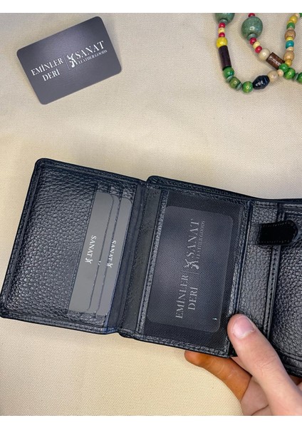 SL-617 Pisotlu,patlı ve Bozuk Para Bölmeli Deri Cüzdan Sanat Leather modelleri