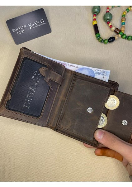 SL-617 Pisotlu,patlı ve Bozuk Para Bölmeli Deri Cüzdan Sanat Leather fiyatları