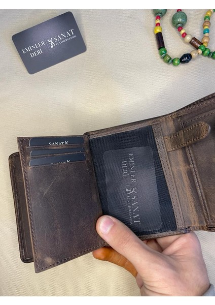 SL-617 Pisotlu,patlı ve Bozuk Para Bölmeli Deri Cüzdan Sanat Leather fırsatları