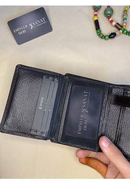SL-617 Pisotlu,patlı ve Bozuk Para Bölmeli Deri Cüzdan Sanat Leather modelleri