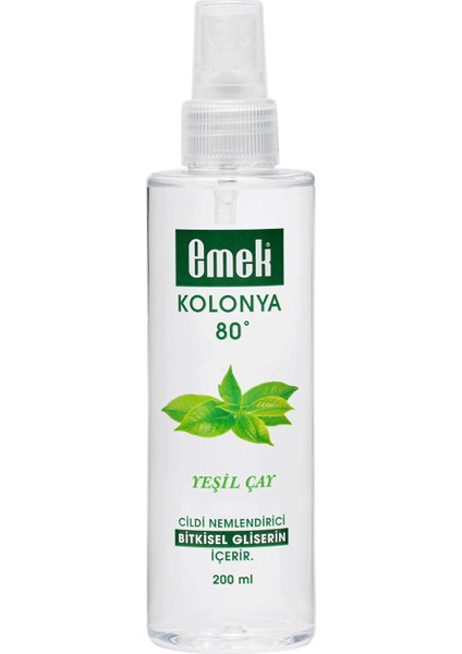 Gliserinli Kolonya Yeşil Çay 200 Ml Sprey